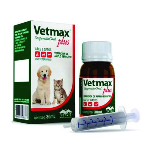 Vermífugo Vetmax Plus Cães e Gatos Suspensão Oral Vetnil – 30mL