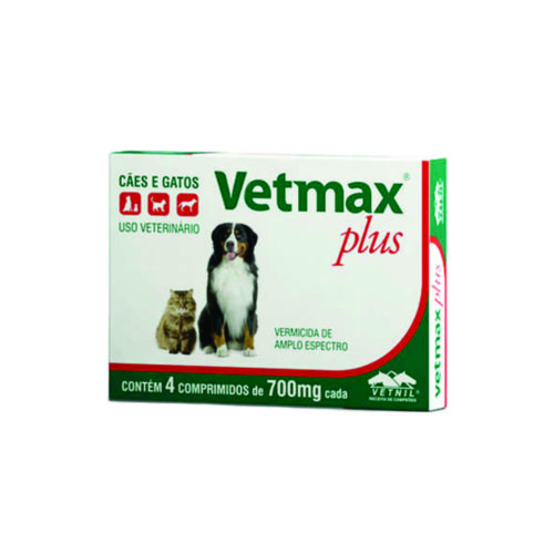 Vermífugo Vetnil Vetmax Plus 700mg - Para Cães e Gatos