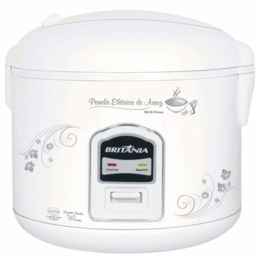 Panela Branca Britânia PA10 de Arroz 10 Xícaras Prime 127V