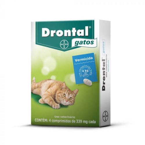 Vermífugo Drontal Gatos com 4 comprimidos