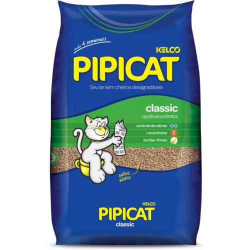Areia Higiênica Pipicat Classic Para Gatos 4kg