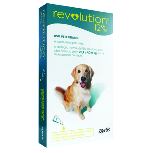 Revolution 12% 240mg Para Cães 20,1 - 40kg