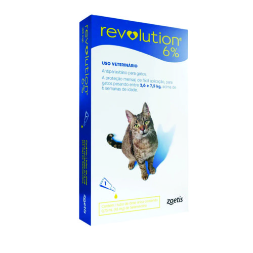 Revolution 6% 45mg Para Gatos 2,6 - 7,5kg