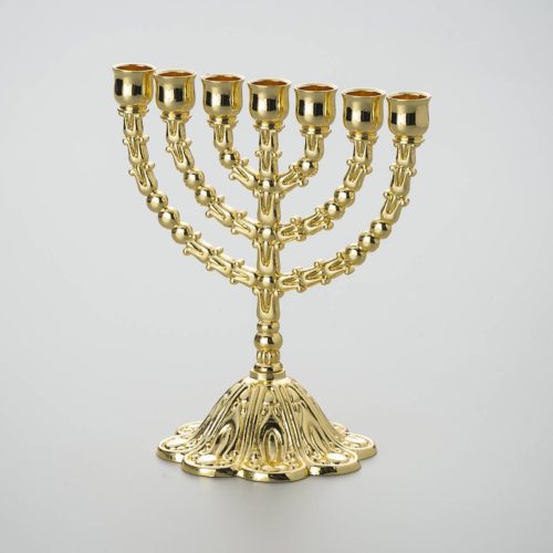 Menorah 7 Velas Dourado Pequeno Prestige