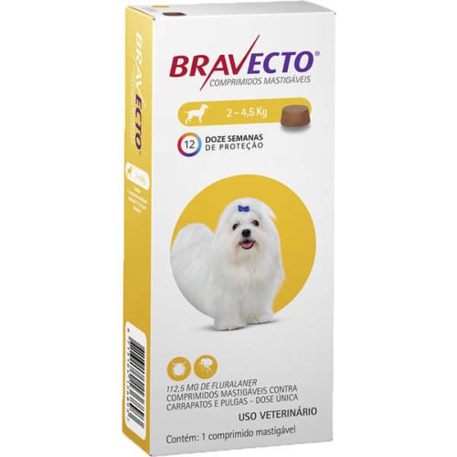 Antipulgas e Carrapatos Bravecto para Cães de 2 - 4,5kg