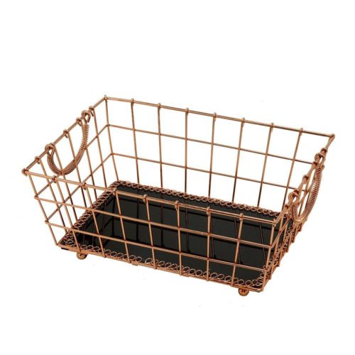 Cesto Decorativo Retangular Bronze Mabruk