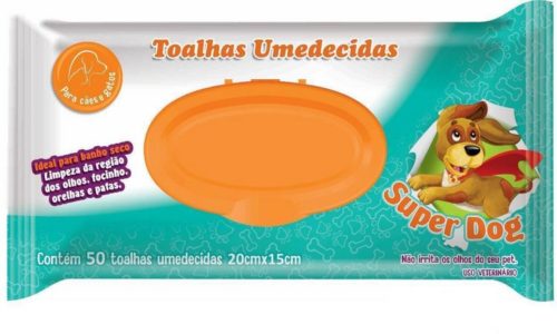 Toalhas Umedecidas Super Dog 50 unidades