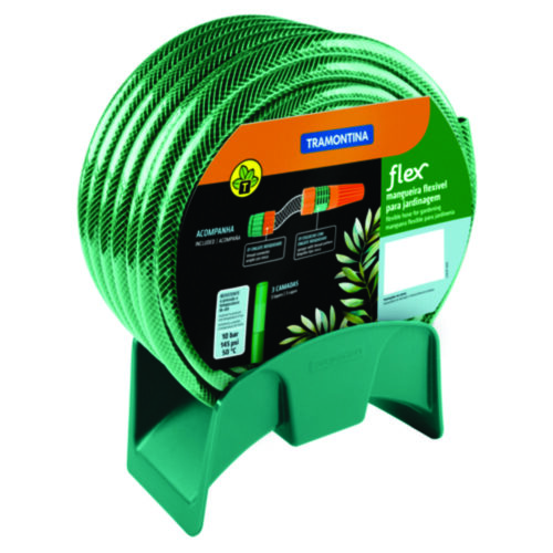 Mangueira Flex Tramontina Com Suporte E Engate 15 Metros