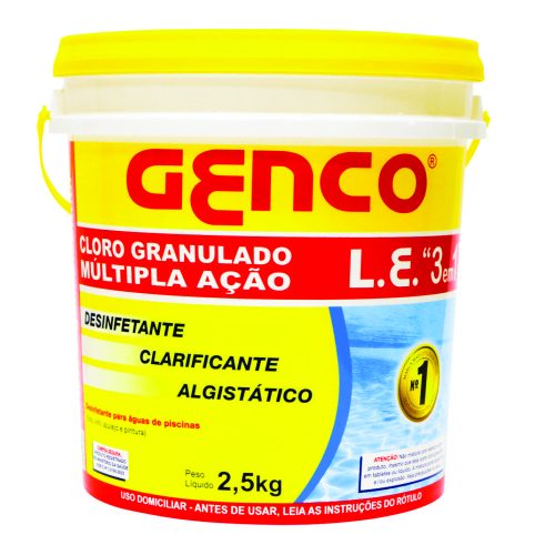 Cloro Granulado L.E. Multipla Ação 3x1 2,5kg Genco