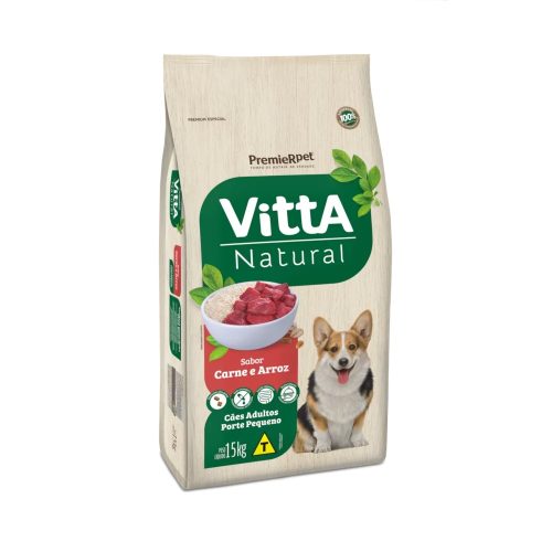 Ração Cão Adulto Pequeno Porte Vitta Natural Carne 15kg