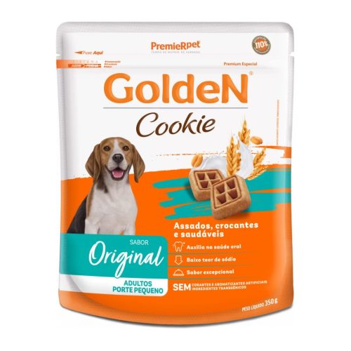Cookie Golden Cães Adultos Porte Pequeno 350g