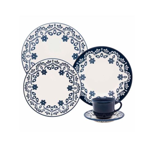 Aparelho De Jantar e Chá 20 Peças Floreal Energy Oxford