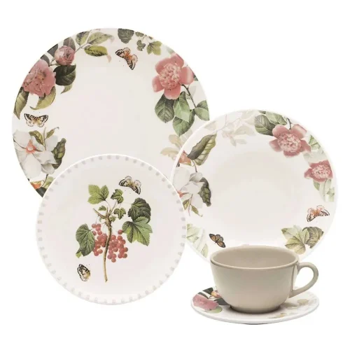 Aparelho De Jantar e Chá 20 Peças Garden Oxford