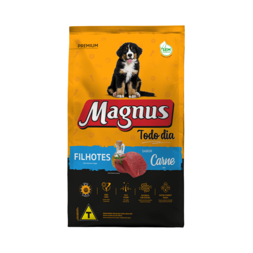 Ração Cães Filhotes Magnus Todo Dia Carne 10,1kg