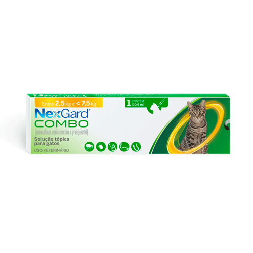 Nexgard Combo Para Gatos de 2,5 a 7,5kg Com 1 Aplicador