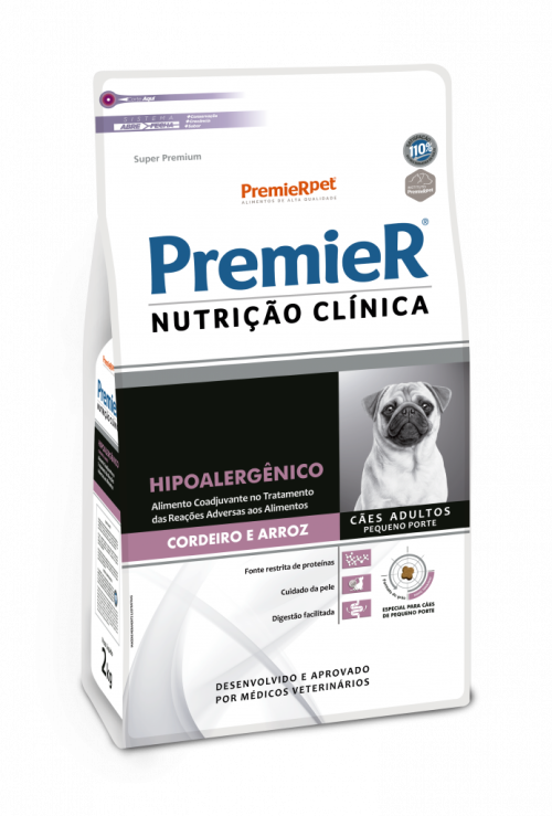 Ração Cão Premier Nutrição Clínica Hipoalergênico Cordeiro Pequeno Porte 2kg