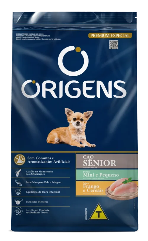 Ração Cão Sênior Pequeno Porte Origens Frango 10,1kg