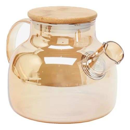 Chaleira de Vidro Com Tampa Bambu 1,5L