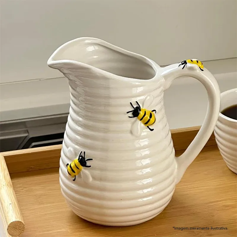 Jarra de Porcelana Bee 1,3L Hauskraft - Imagem 2