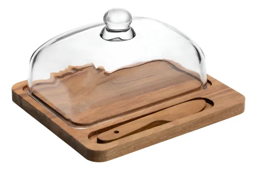 Conjunto Manteigueira Lignum Acácia Wolff